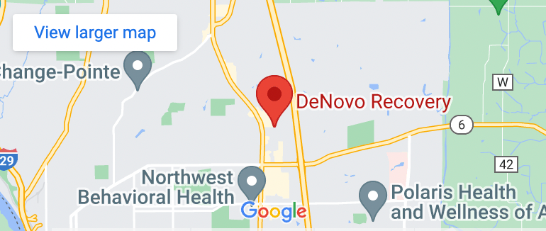 a map showing the location of denovo recovery